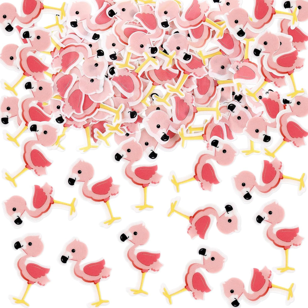 40Pcs Edible Cute Flamingos Cupcake Toppers Edible Flamingo Baby Cupcake Picks for Safari Animal Baby Shower Baby Gender Reveal Boys Girls Birthday Flamingo Wedding Party Decorations
