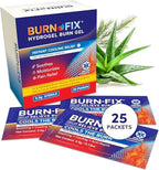 Burn Gel Packets for First Aid — 25 Pack Hydrogel Burn Relief Gel with Heat Sinking Technology® — Instant Cooling for Minor Burns, Sunburns & Scalds — Soothing Burn Cream Developed by RN (Pack of 25)