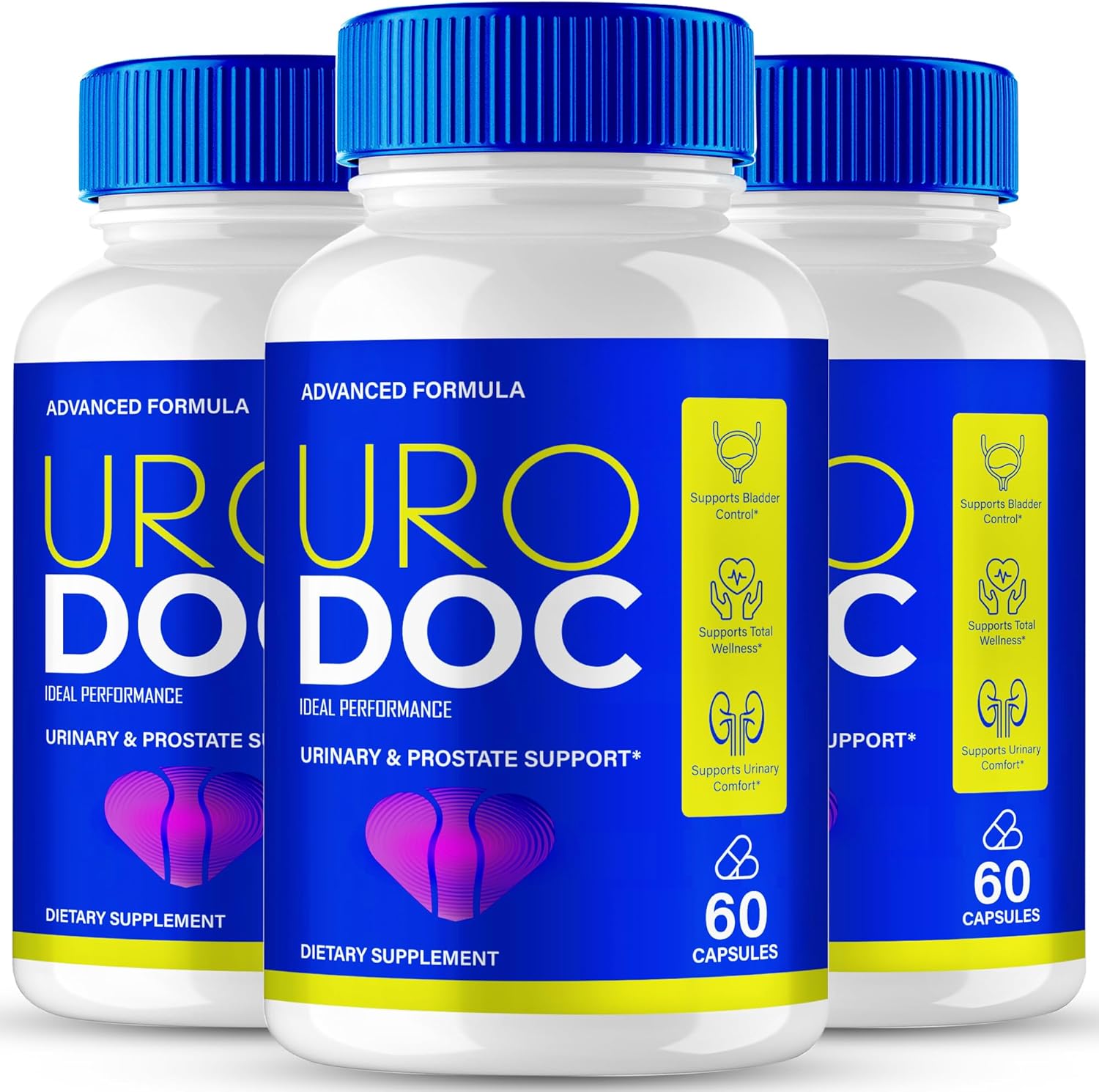 Uro Doc Prostate Health Supplements for Men Capsules, Official Uro Doc All Natural Support Pills - Maximum Strength for Daily Wellness, All Natural Premium UroDoc Health Support Reviews (3 Pack)