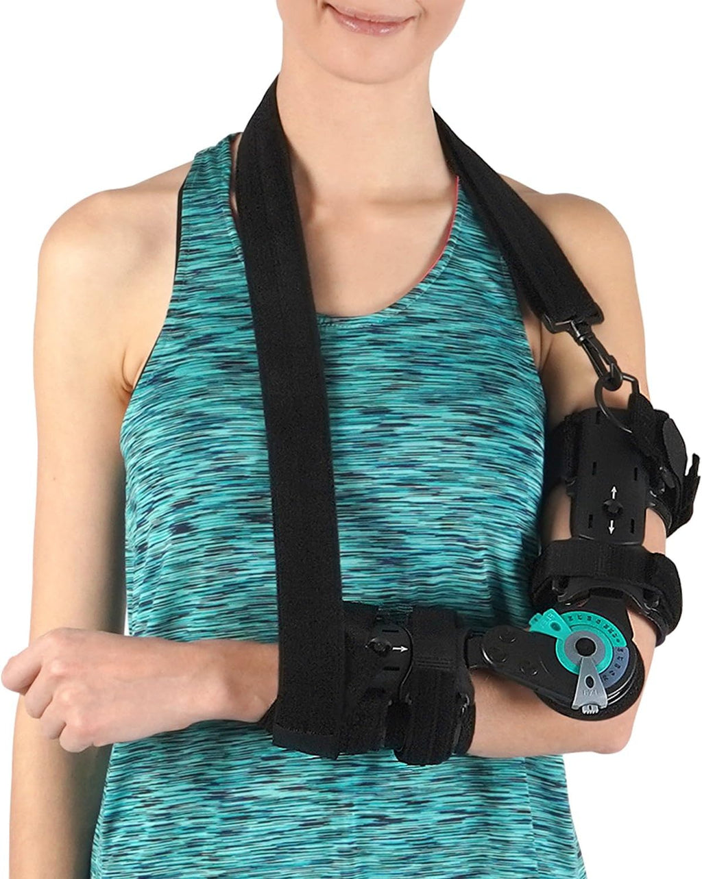 Soles Hinged Elbow Brace Support Post Op Injury Recovery, ROM Orthosis Adjustable Range of Motion One Size Fits All Unisex