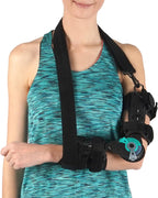 Soles Hinged Elbow Brace Support Post Op Injury Recovery, ROM Orthosis Adjustable Range of Motion One Size Fits All Unisex