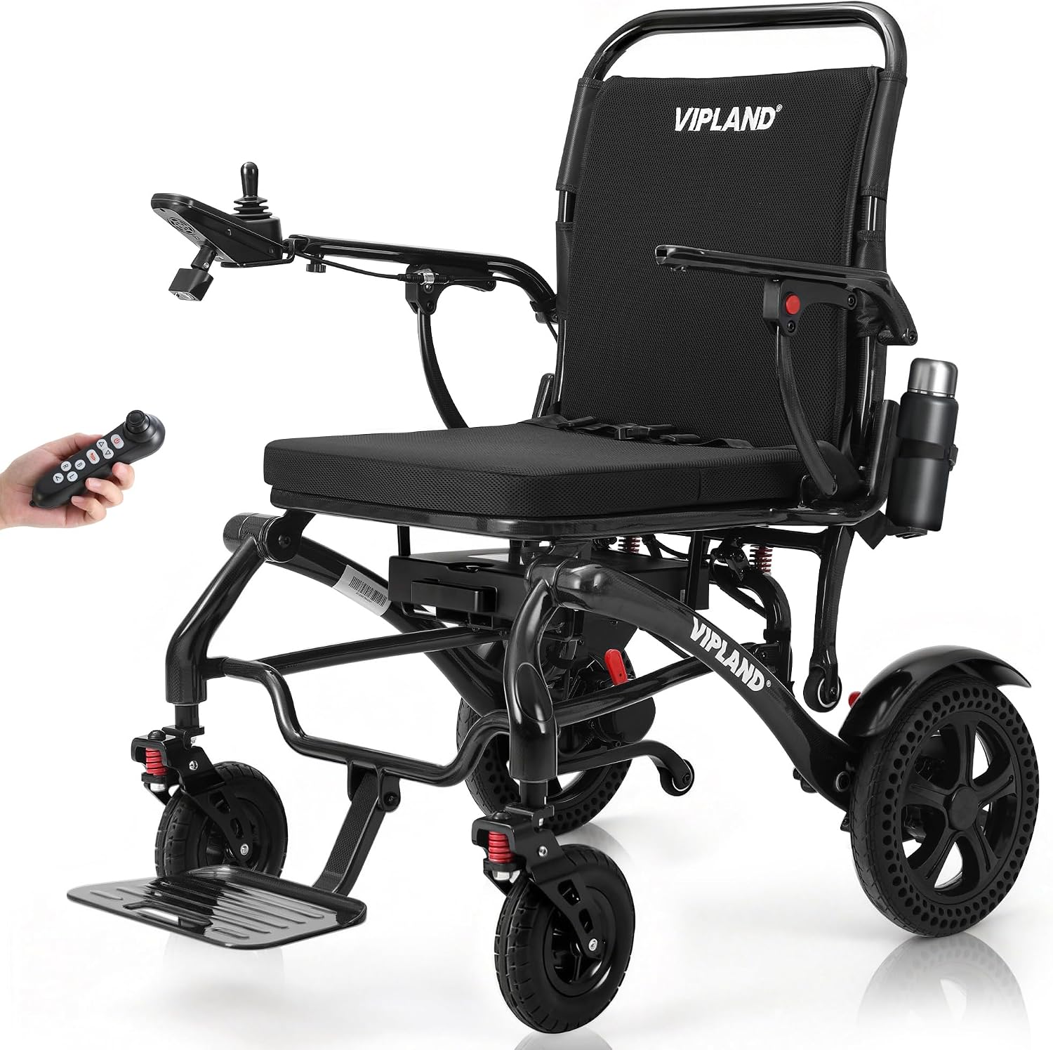 500lbs Capacity Carbon Fiber Electric Wheelchairs for Adults, 41lb Lightweight Foldable Motorized Wheelchair with 20 Inch Seat, 25 Miles Long Range, All Terrain, 500W Dual Motor, Portable Size