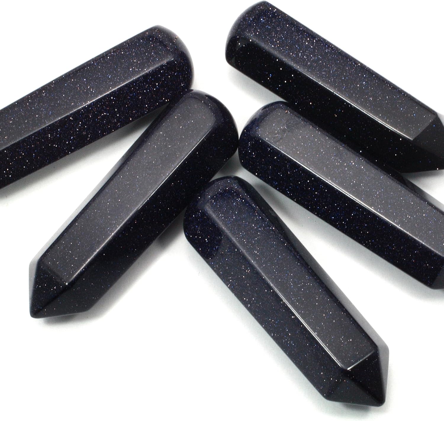 Blue Goldstone Crystal Massage Wand ~70mm