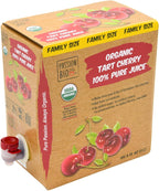 Organic Tart Cherry Juice Box 101.4 Fl Oz | Pure Fruit Juice, Not From Concentrate | Organic, Vegan, Non-GMO | No Added Sugar, Easy-Pour Tap Packaging