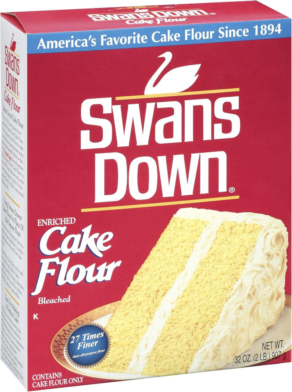 Swans Down Enriched, Bleached Cake Flour, 32 oz (Pack Of 3)