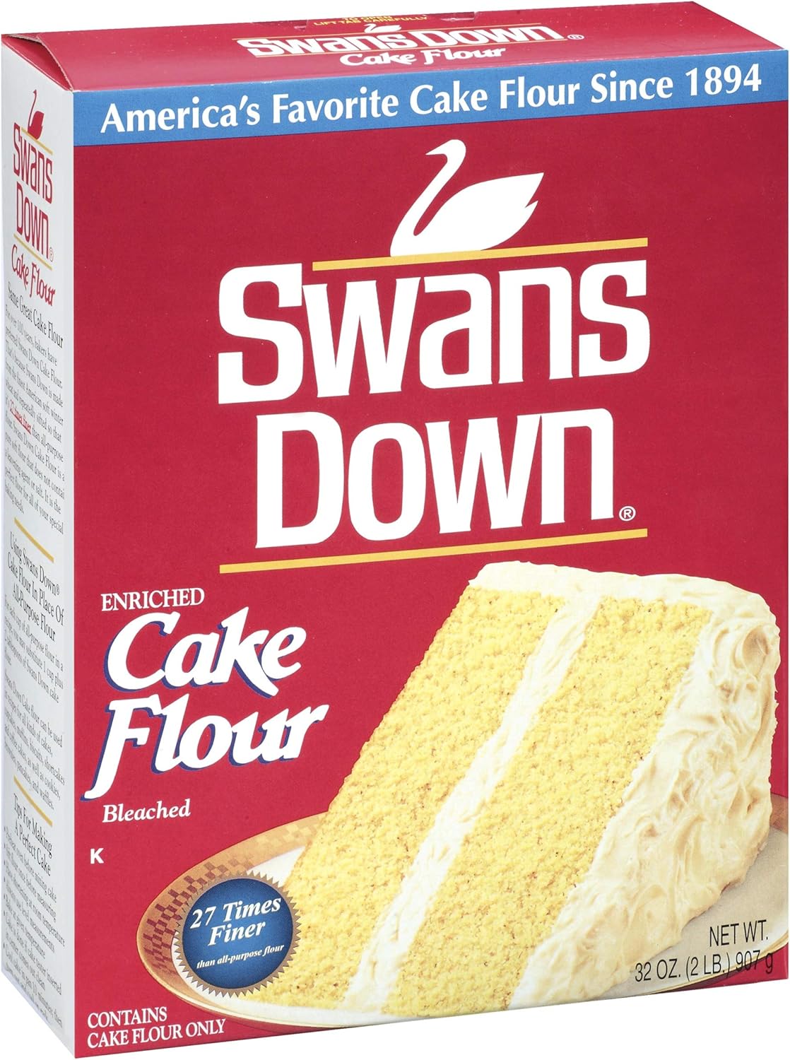 Swans Down Enriched, Bleached Cake Flour, 32 oz (Pack Of 3)