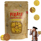 Fruidles Pirate Belgian Milk Chocolate Coins, Kosher Certified Dairy, Non GMO (Pack of 100)