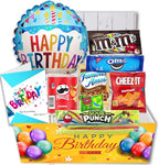 Birthday Gift Basket Candy variety pack with a Happy Birthday Balloon Care Package w/snacks and greeting card, for boy, girl, teenage, adults, best friend, Girlfriend, Boyfriend