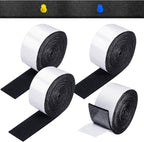 Zonon 4 Rolls 120 Inch Felt Strip with Adhesive Backing Felt Tapes Furniture Strip Rolls Self Stick Heavy Duty Polyester for Protecting Furniture and DIY Adhesive(Black,2 Inch)