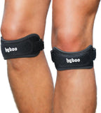 2-Pack Patella Tendon Knee Brace Straps, Adjustable Knee Support Patella Stabilizer for Pain Relief, Jumpers Knee, Tendonitis, Arthritis, Running, Hiking, Tennis, Squats - Universal Fit (Black)