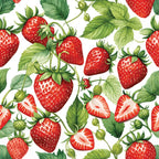 IHR Ideal Home Range Party Napkins Disposable 3-Ply Paper Lunch Napkin Pack, 6.5" x 6.5", Fresh Strawberries, 20-Count