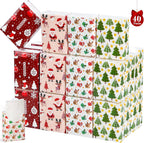 40 Pack Christmas Pocket Tissues 3 Ply Mini Travel Facial Tissues with 4 Festive Designs, Merry Christmas Individual Tissues Packs for Holiday Party Favors, Stocking Stuffers, Xmas Gifts Bulk