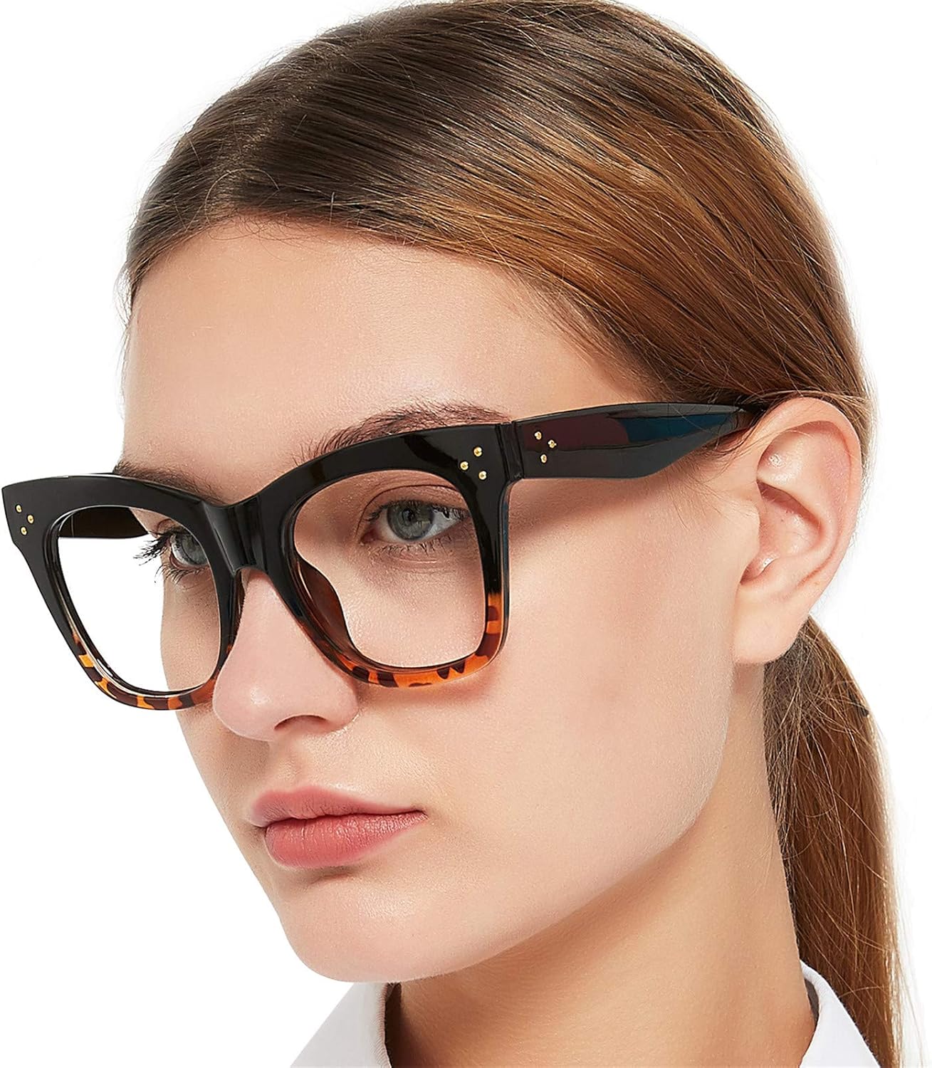 OCCI CHIARI Blue Light Filter Glasses for Women - Computer & Fashion Blue Screen Glasses (Demi, 0)