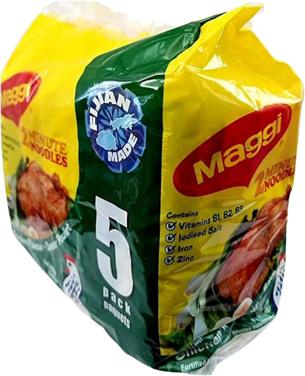 FIJI Maggi 2 Minute Noodles - CHICKEN Flavor (Pack of 3 X 5 PACKS /80g/ea) Prepare a delicious meal in just 2 minutes with MAGGI | So Tasty