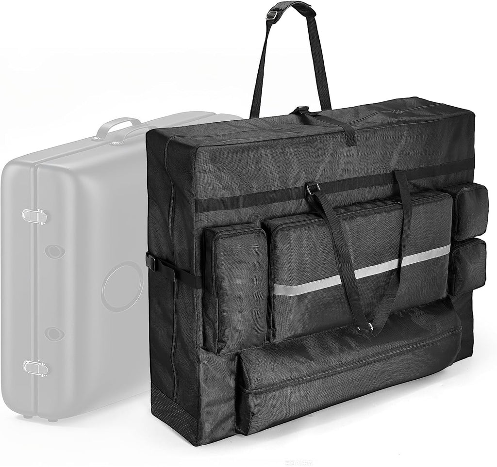 Massage Table Carrying Case,840D Portable Massage Bed Bag for Professional Therapists,Fits Wide 30” Tables,Travel Use(38"x9.5"x30.5"in,Black)