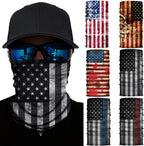 shuang qing 6 Pcs American Flag Outdoor Face Mask- Multifunctional Seamless Microfiber American Flag UV Protection Face Neck Gaiter Shields Headwear