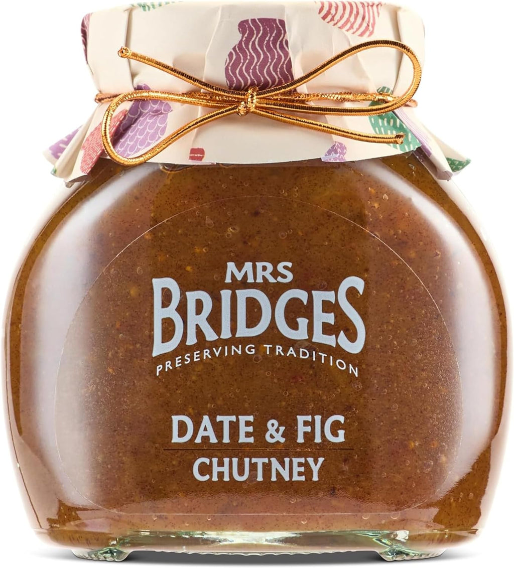 Mrs Bridges Date & Fig Chutney, Made in Scotland, 10oz Jar (Pack of 1)