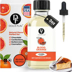 Dolce Flav Natural Blood Orange Extract – 2 Ounce Oil-Soluble Kosher, Sugar-Free, Concentrated Blood Orange Flavoring for Baking, Chocolates & Desserts, Includes Measured Dropper