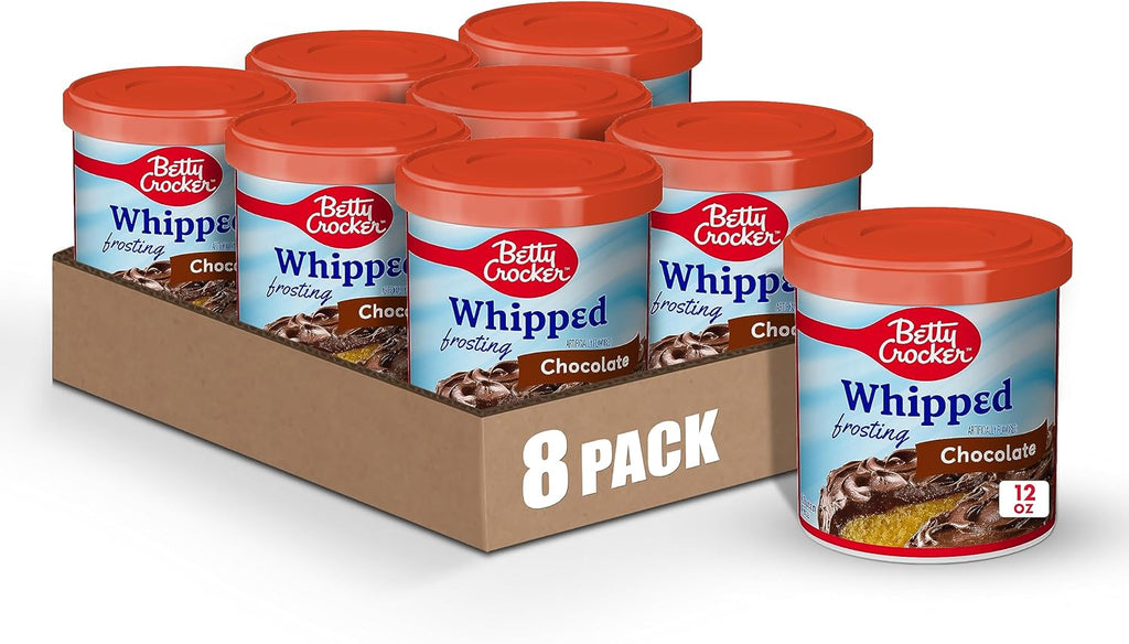 Betty Crocker Whipped Chocolate Frosting, Gluten Free, 12 oz (Pack of 8)