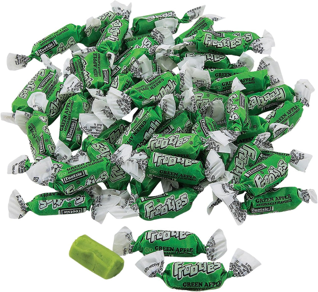 Bulk 360 piece Green Apple Mini Tootsie Roll Frooties Chewy Candy