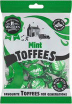 Walkers Nonsuch British Mint Toffee Candy 5.29 Oz (150g) - Natural Mint Flavor, Whole Milk Toffee, Individually Wrapped Chewy Candy Pack, Classic English Sweets, Imported UK