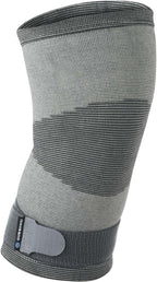 Rehband Compression knee sleeve, elastic knee brace for sports & daily wear, knee support for pain relief, meniscus, ACL & arthritis, breathable & anti-slip, Colour:Grey, Size:Medium