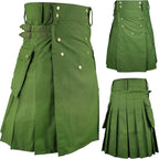 Kilt for Men - Modern Scottish Utility Hybrid Kilt with Cargo Pockets, Ideal for Weddings & Events