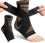 DR JK- Ankle Brace for Women and Men, X-Large, 1 Pair, Grey and Black, Adjustable Compression Sleeve, Soft Straps for Achilles Tendonitis Relief, Sports Protection, Achilles Tendonitis Brace