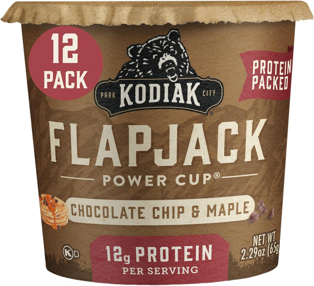 Kodiak Cakes Pancake On The Go, Chocolate Chip & Maple, 2.29 Oz (Pack Of 12)