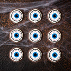 Eyeball Edible Cupcake Toppers, Eyeballs Edible Cake Decorations, Jumbo Googly Eyes for Cupcake Decorating, Halloween Cake Decorations, Halloween Spooky Eyes for Cookies 48 x 4cm / 1.5 inch PRECUT