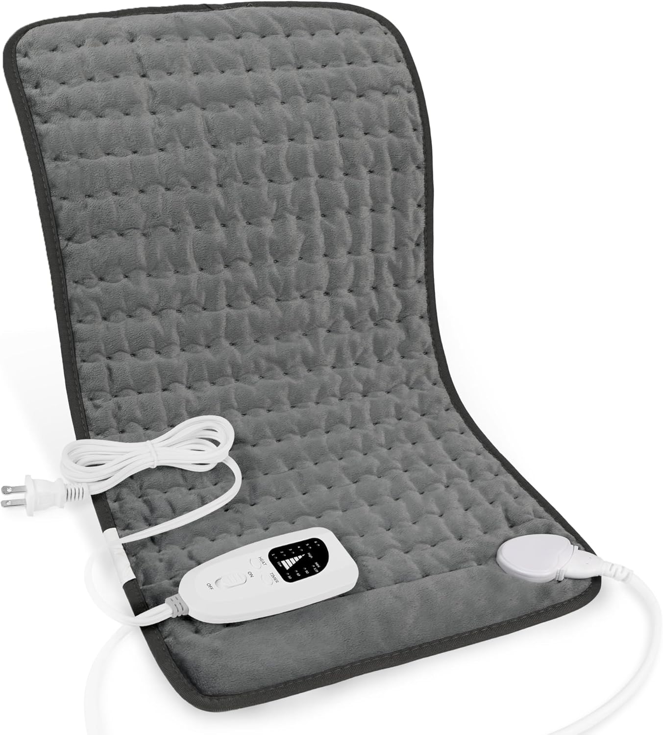 Deepsoon Heating Pad,Electric Heating Pads for Back,Neck,Moist Heating Pad for Abdomen Shoulder Knee Legs,Dry/Moist Heat&Auto Shut Off,Mother's Day Birthday for Men and Women,Dark Gray,24x12 Inch