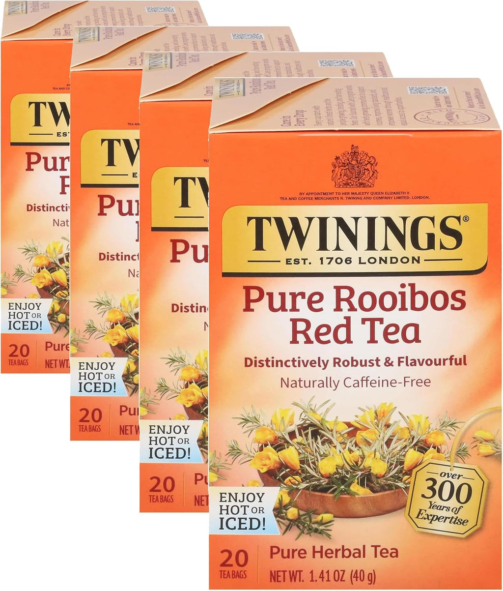 Twinings Tea Red African Rooibos Tea, 20 ct (Pack of 4)