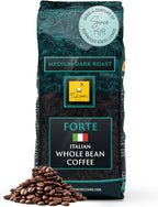 Filicori Zecchini Italian Espresso Beans – Whole Bean Coffee, Bold Dark Roast Arabica & Robusta Blend Roasted in Bologna – Slow Roasted Forte 340g