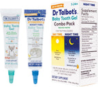 Dr. Talbot's Daytime & Night Time Baby Tooth Gel for Sore Gums - 0.53 oz Combo Pack Tubes of Teething Gel - Ages 3-24 Months - Naturally Inspired Ingredients to Soothe Sore Gums for Babies