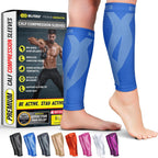 BLITZU Calf Compression Sleeve for Men & Women Footless Compression Socks Support Runners Leg Sleeve Shin Splints Pain Relief