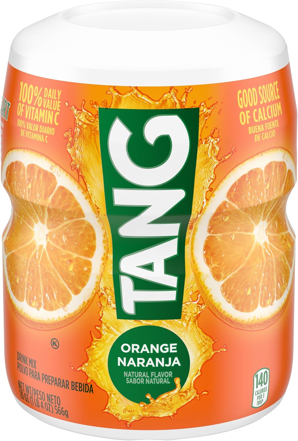 Tang Orange Sweetened Powdered Drink Mix 1 Count 20 oz Canister