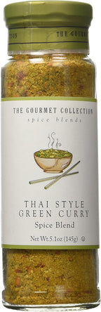 The Gourmet Collection Spice & Seasoning Blend, Thai Style Green Curry - Spicy & Sweet for Chicken, Vegetables, Fish: Grill Rub: 156 Servings.