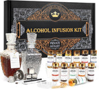 Alcohol Infusion Kit for Infusing Whiskey, Gin, Vodka, Tequila, Rum - DIY Your Own Flavored Spirits with Natural Ingredients - Anniversary, Birthday Gift for Men, Husband