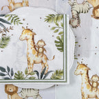 Decorative Animal Paper Napkins Dinner Size 20-Count/33x33cm/2-Ply Cute Baby Shower Kids Birthday Party Napkins (FR064)