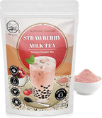 Strawberry Bubble Milk Tea Instant 3in1 Powder Mix - 1kg (33 Drinks) | For Boba Tea, Milkshake, Blended Frappe and Bakery | Authentic Taiwan Recipe | 0 Trans Fat, No Preservatives by Moriyama Teahouse