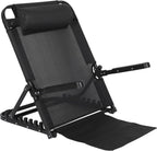 GlikCeil Adjustable Lifting Bed Backrest with Armrest Large Folding Bed Rest Sitting up Multifunction Portable Backrest Support with Pillow for Neck Head Lumbar Elderly Patient Read Eat