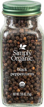 Simply Organic, Black Peppercorns, 2.65 oz