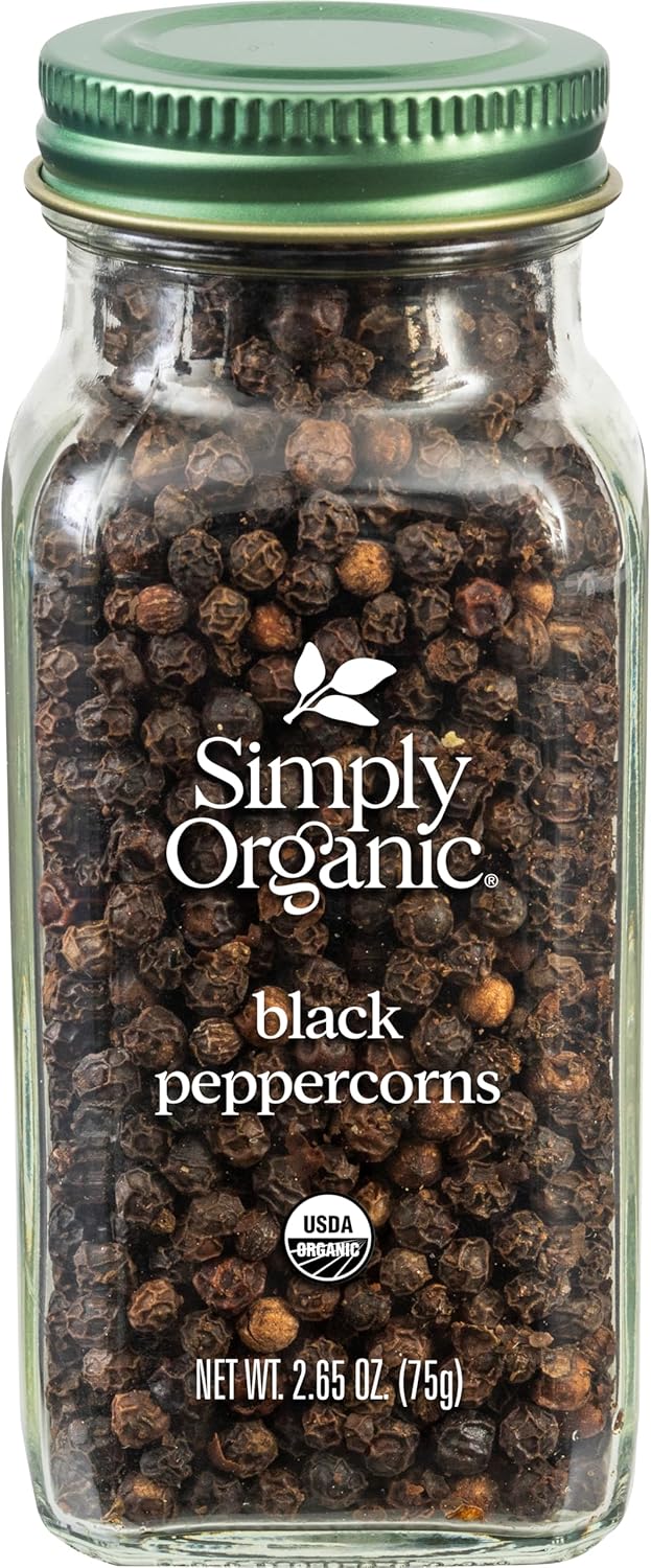 Simply Organic, Black Peppercorns, 2.65 oz