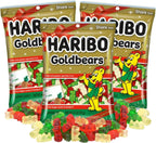 Haribo Christmas Goldbears, Festive Holiday Gummy Bears, Stocking Stuffer Candy Gifts, 4 Ounces (Pack of 3)