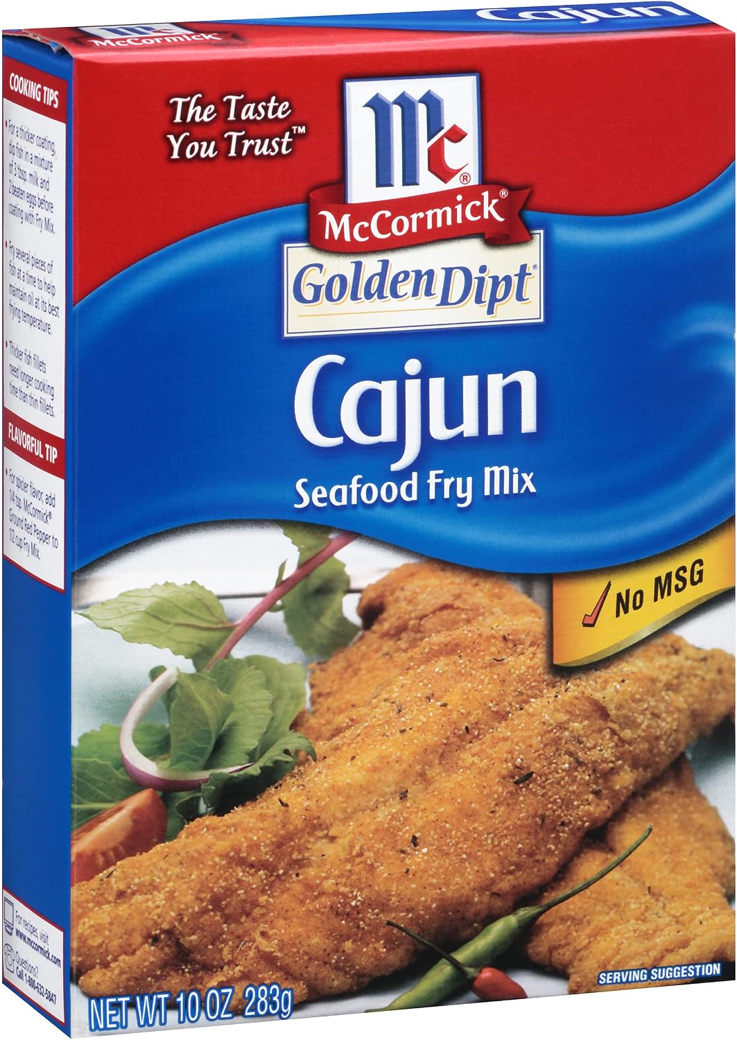 McCormick Golden Dipt Cajun Seafood Fry Mix, 10 oz (Pack of 8)