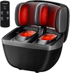 KNQZE 2 in 1 Shiatsu Foot and Calf Massager with Heat, Ottoman Foot Massager for Plantar Fasciitis, Neuropathy, Foot Pain Relief, FSA Eligible HSA Store, Birthday Gift for Women Man, Up to Men Size 14