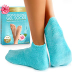 Moisturizing Socks (Up to Size 8.5) – Self Care Gifts for Mom - Infused with Vitamin E & JoJoba Oil - Gel Silicone Aloe Foot Care Socks - Mothers Day Spa Gifts for Women