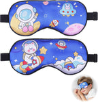 Hecila Cute Astronaut Sleep Mask Sleeping Masks Soft Eye Covers for Sleeping Funny Eye Masks with Adjustable Strap & Light Blocking Bedtime Blindfold for Travel and Home Use