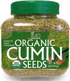 Jiva Organics Organic Cumin Seeds Whole 1 Pound Jar - Non-GMO, Pure, Vegan - Cumino