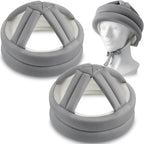 Woanger 2 Pcs Anti Fall Elder Head Safety Helmet for Adults Special Needs Thick Soft Protective Hat Adjustable Seniors Fall Prevention Head Protection Cap Elderly Helmet for Injury Protection (Gray)